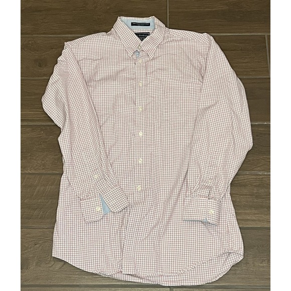 Paul Fredrick Other - Paul Frederick Dress Shirt Men's 16-33 Red/Blue Button-up Finest two ply cotton